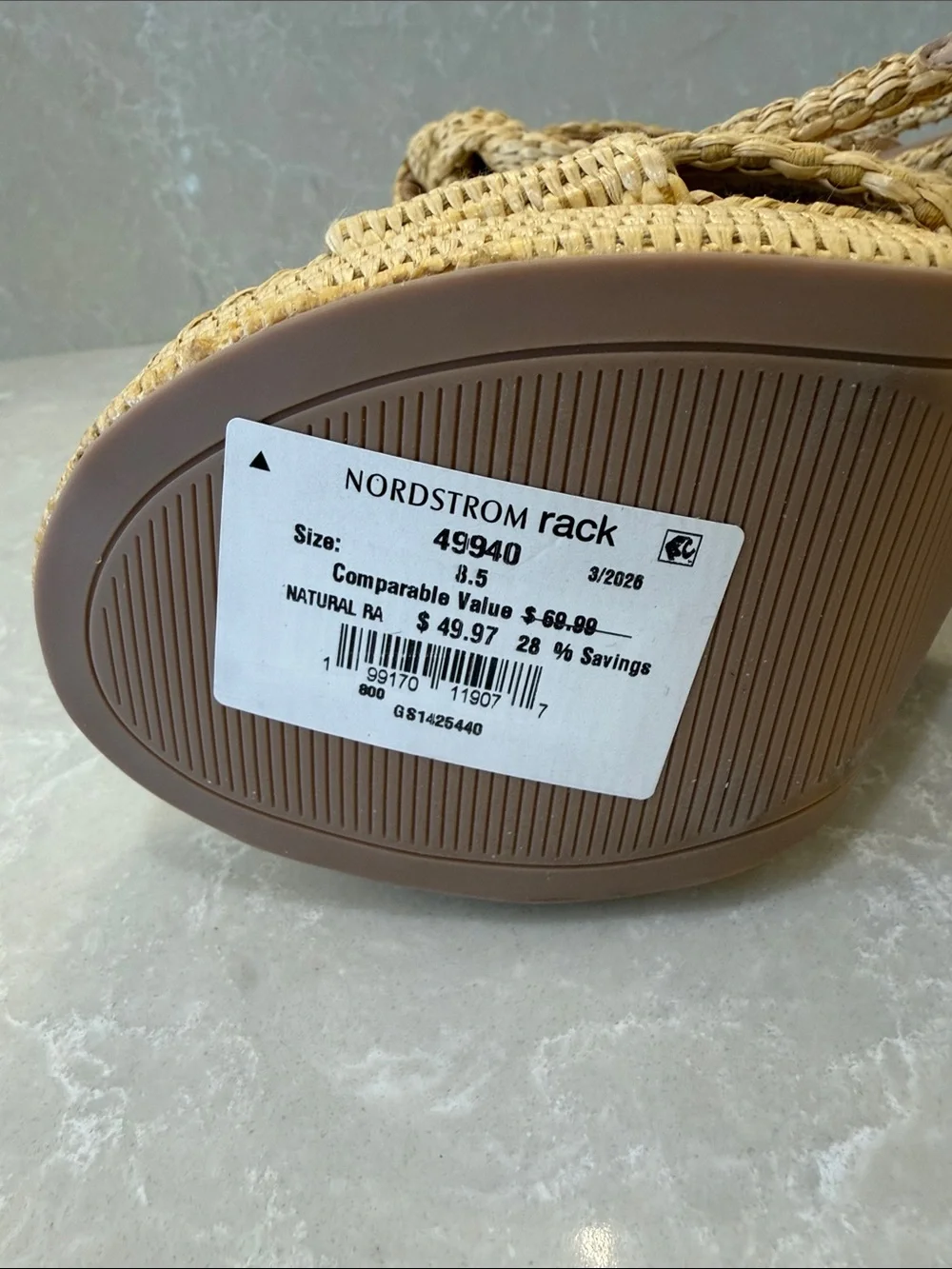 MIA Woven Knot Platform Sandals in Natural